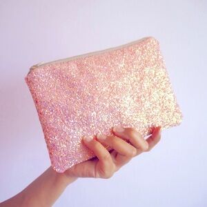 Handcrafted! 🤩 Pretty in Pastel Pink Makeup Bag or Evening Clutch